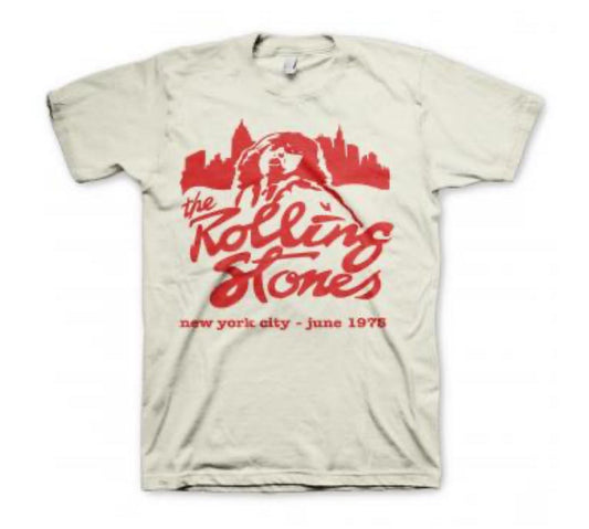The Rolling Stones- Mick Jagger June 1975 NYC Tee T-Shirts